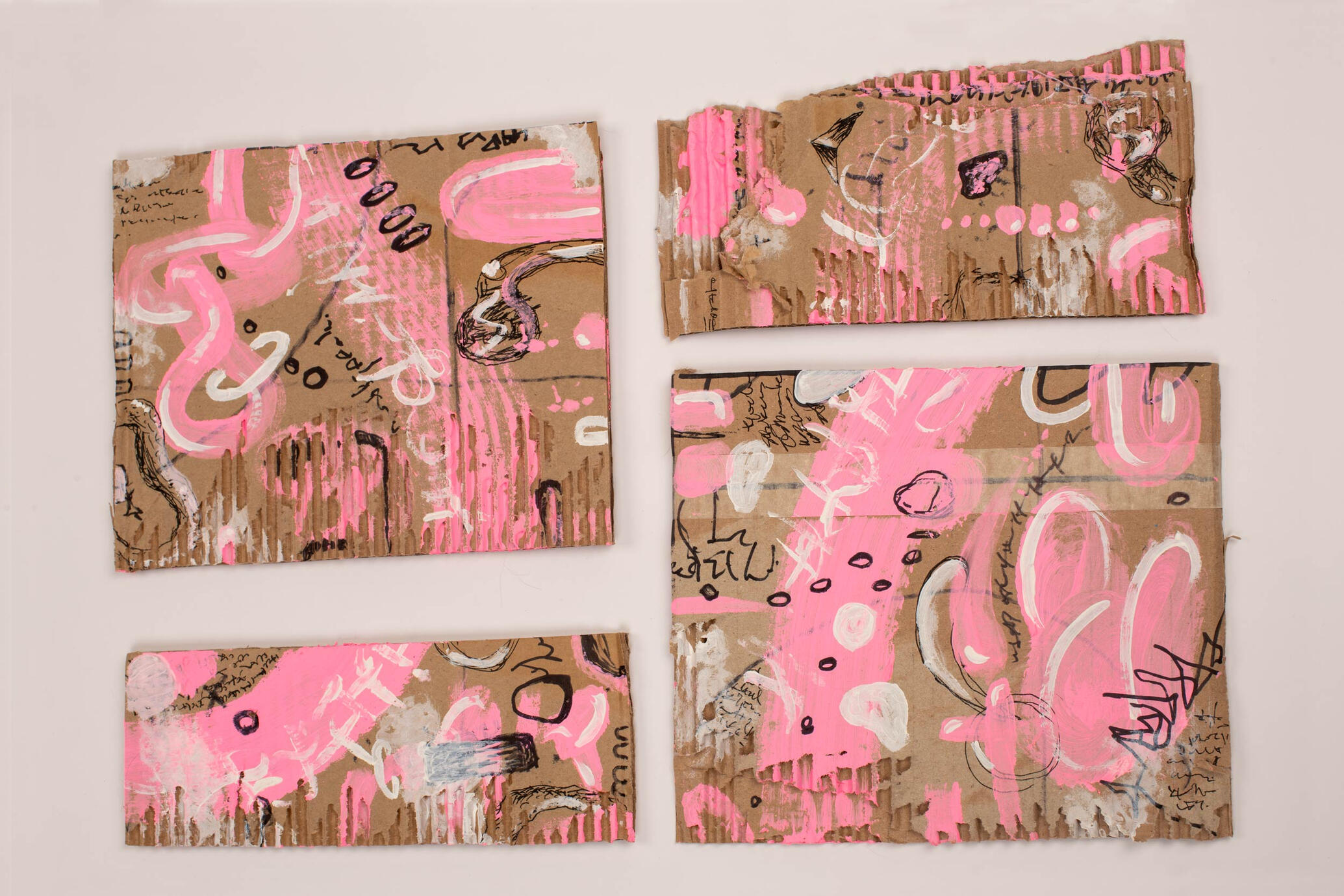 untitled drawing [2025] Acrylic and ink on cardboard