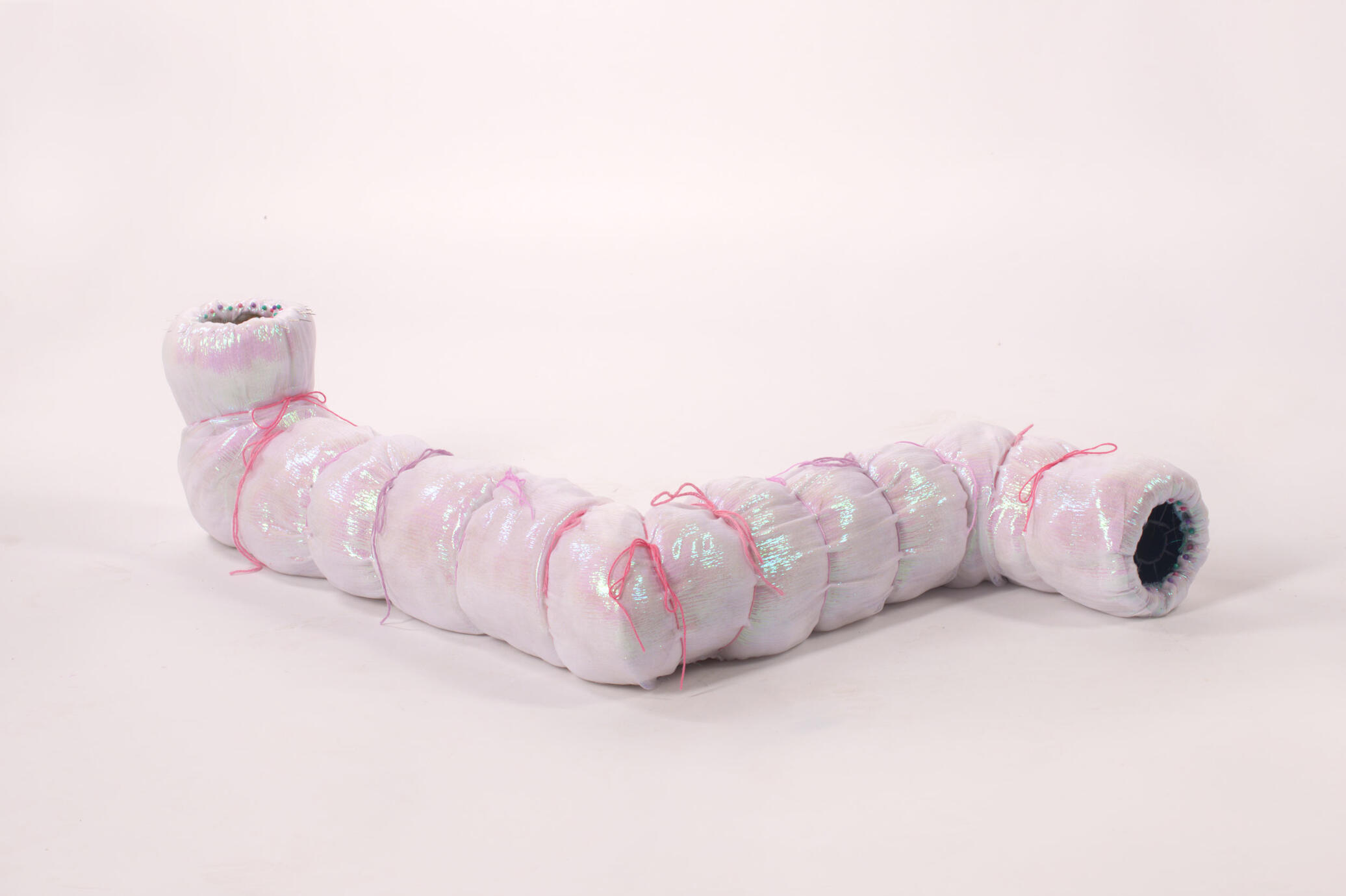 passing through [2025] Cardboard, fabric, polyester stuffing, embroidery thread, pins