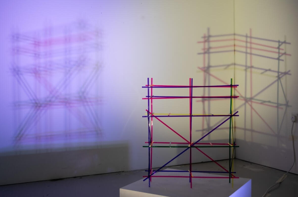 untitled (scaffold) [2026] Acrylic, light